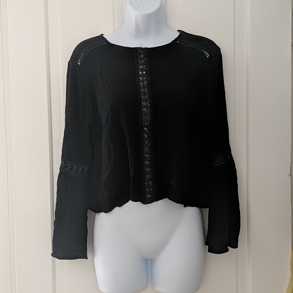 Boho bell sleeveed crop top